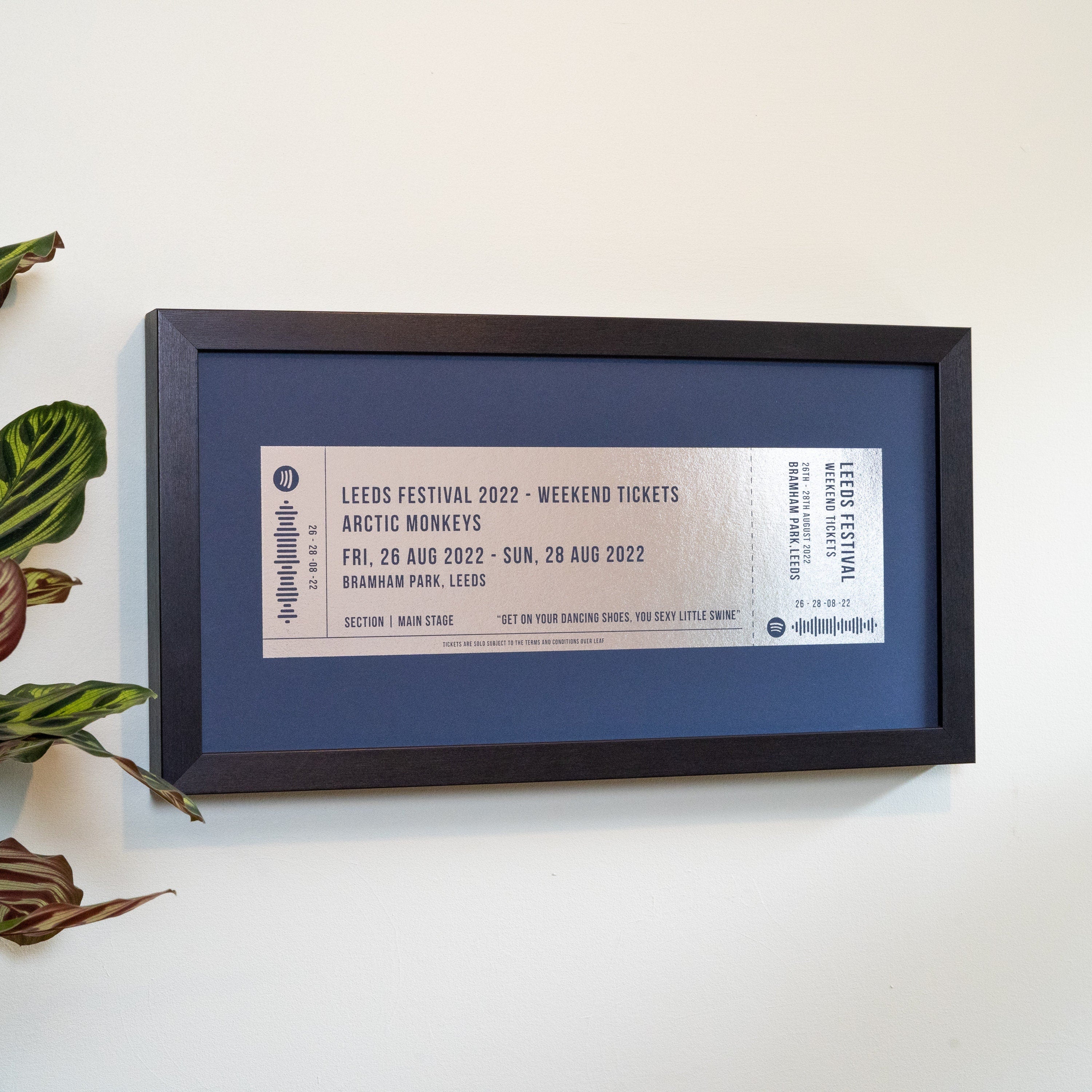 Personalised Metallic Concert Ticket