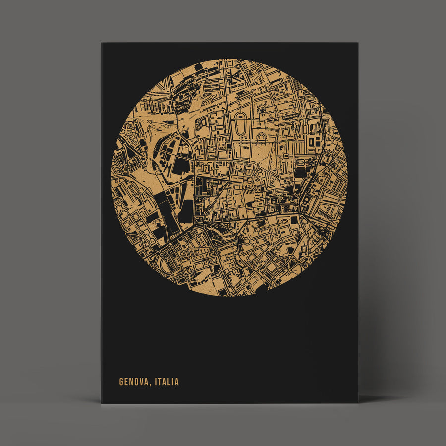 Custom Foil Street Map Print