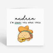 Funny Leaving Card for Coworker - Taco Apology  New Job Jokes