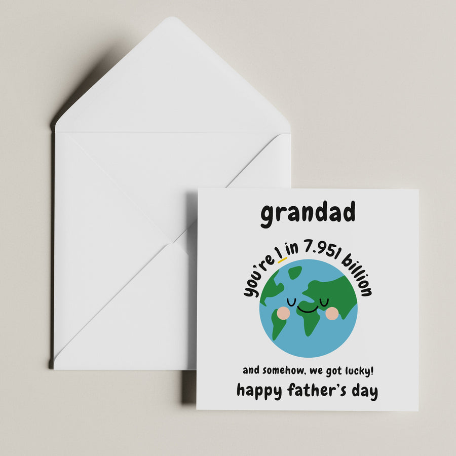 Grandad Fathers Day Card - Special Gift From Grandchildren for Fathers Day