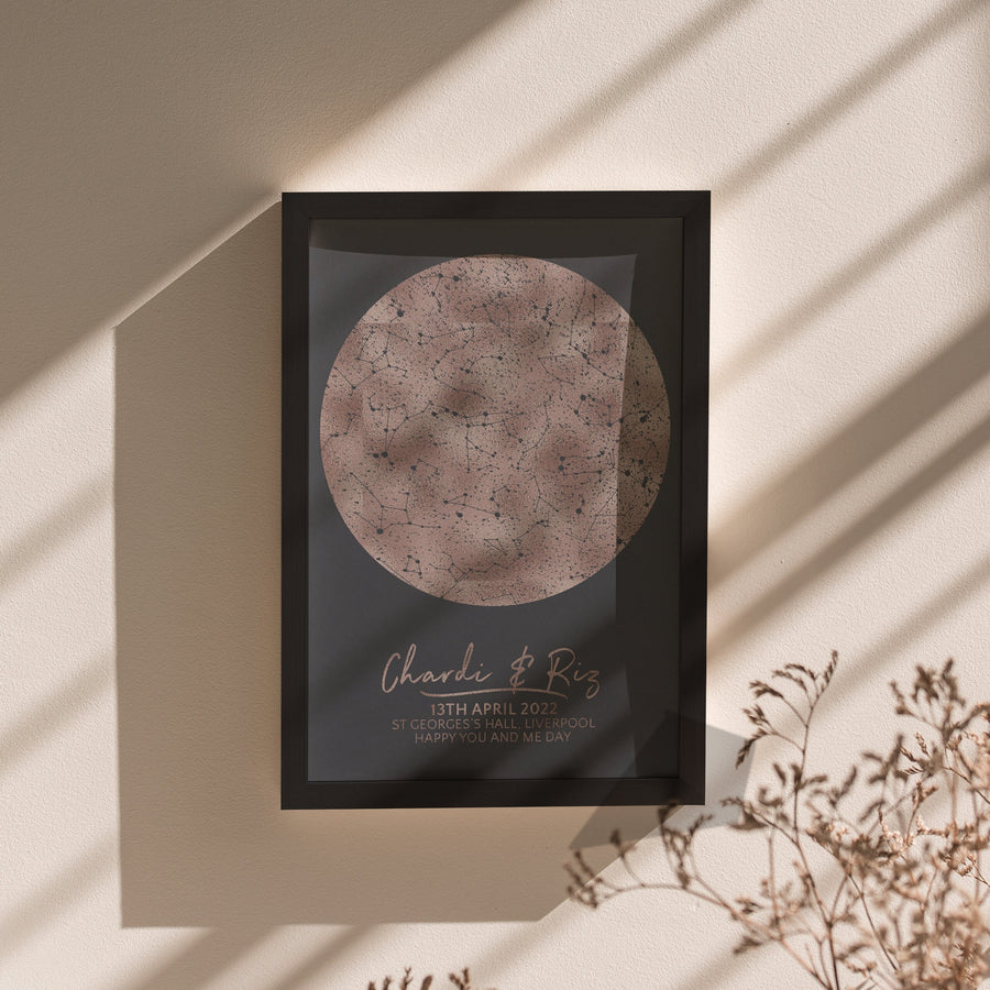 Personalised Star Map Celestial Night Sky