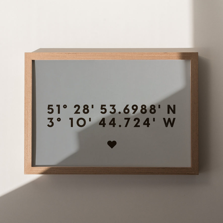 Custom Latitude Coordinates Print