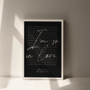 Metallic Foil Song Lyrics Print - Paperful