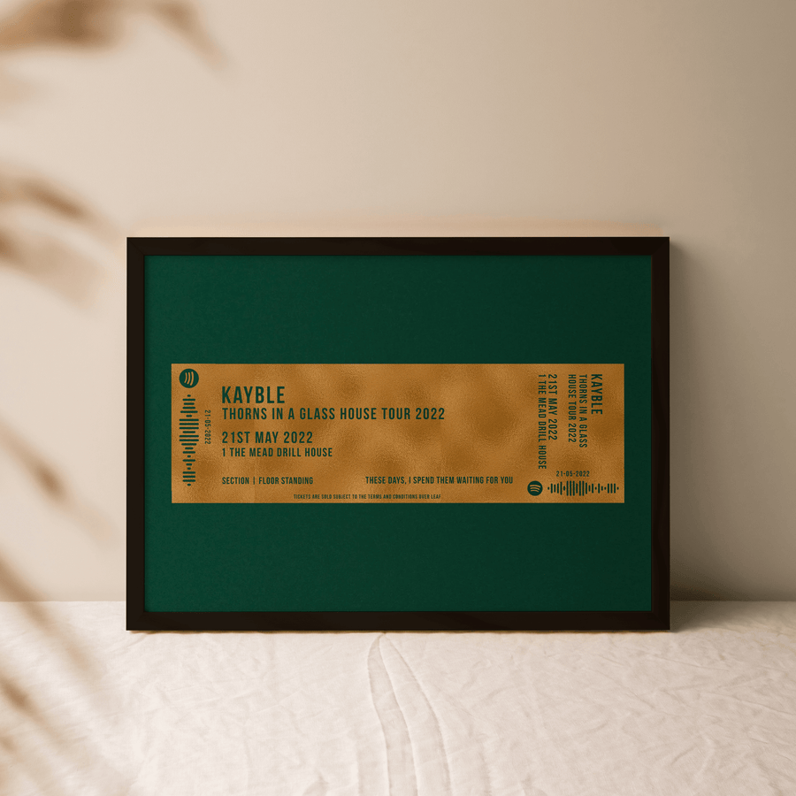 Personalised Solid Metallic Concert Ticket - Paperful