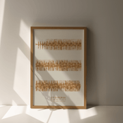 Portrait Metallic Foil Soundwave Print - Paperful