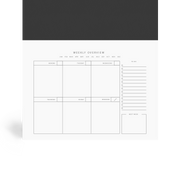 Dark Grey Weekly Desk Planner