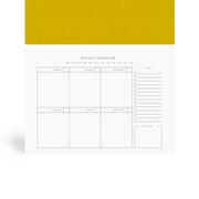 Factory Yellow Weekly Desk Planner