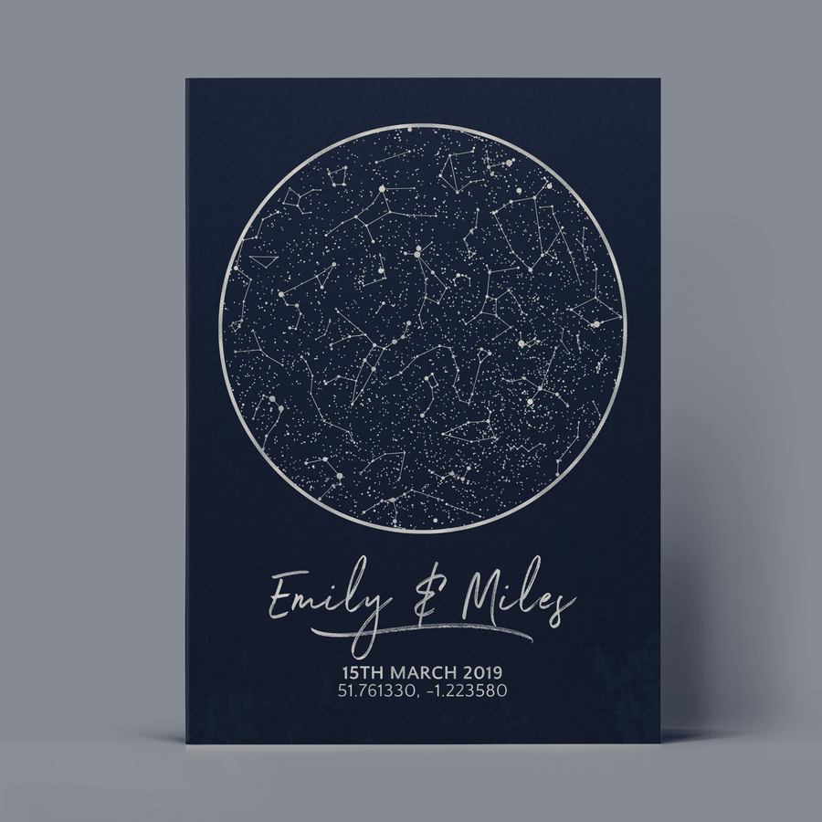 Metallic Foil Star Map - Paperful