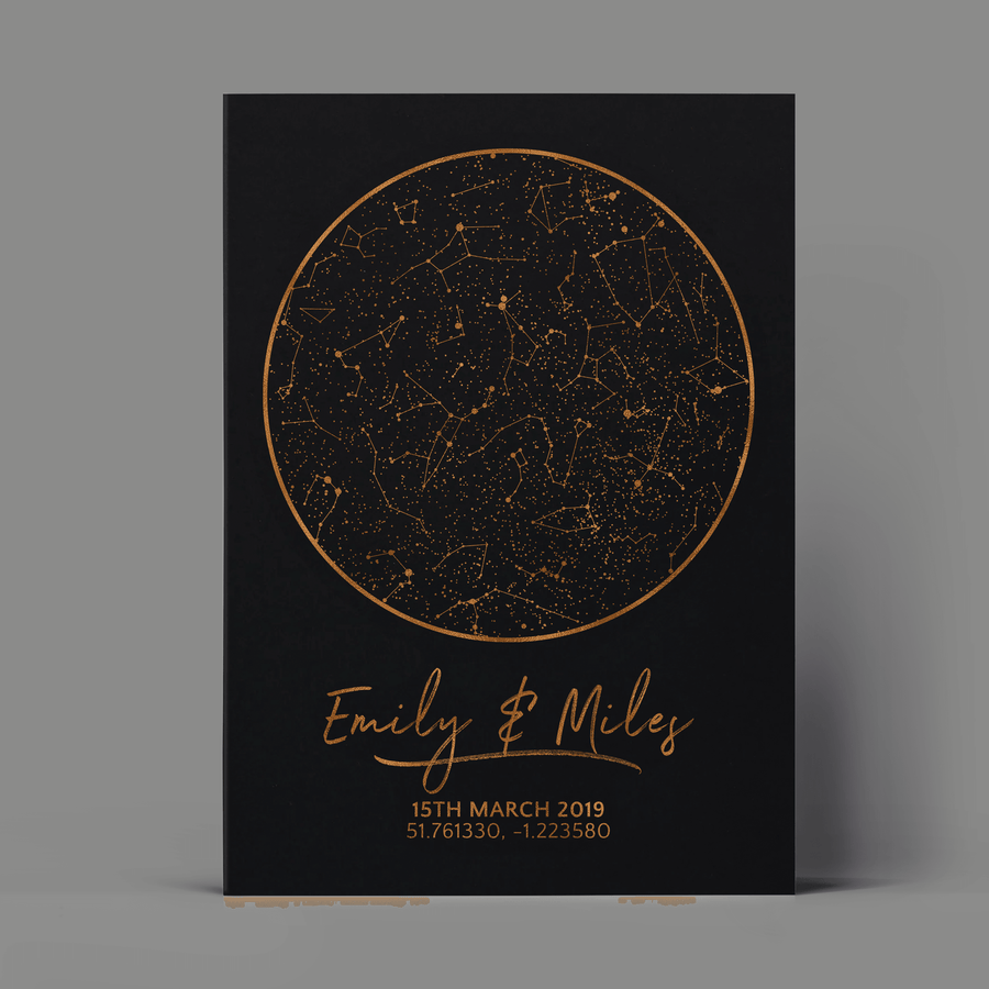 Metallic Foil Star Map - Paperful