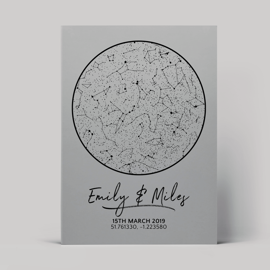 Metallic Foil Star Map - Paperful