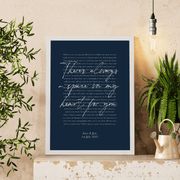 Metallic Foil Song Lyrics Print - Paperful