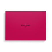 Hot Pink Weekly Desk Planner - Paperful