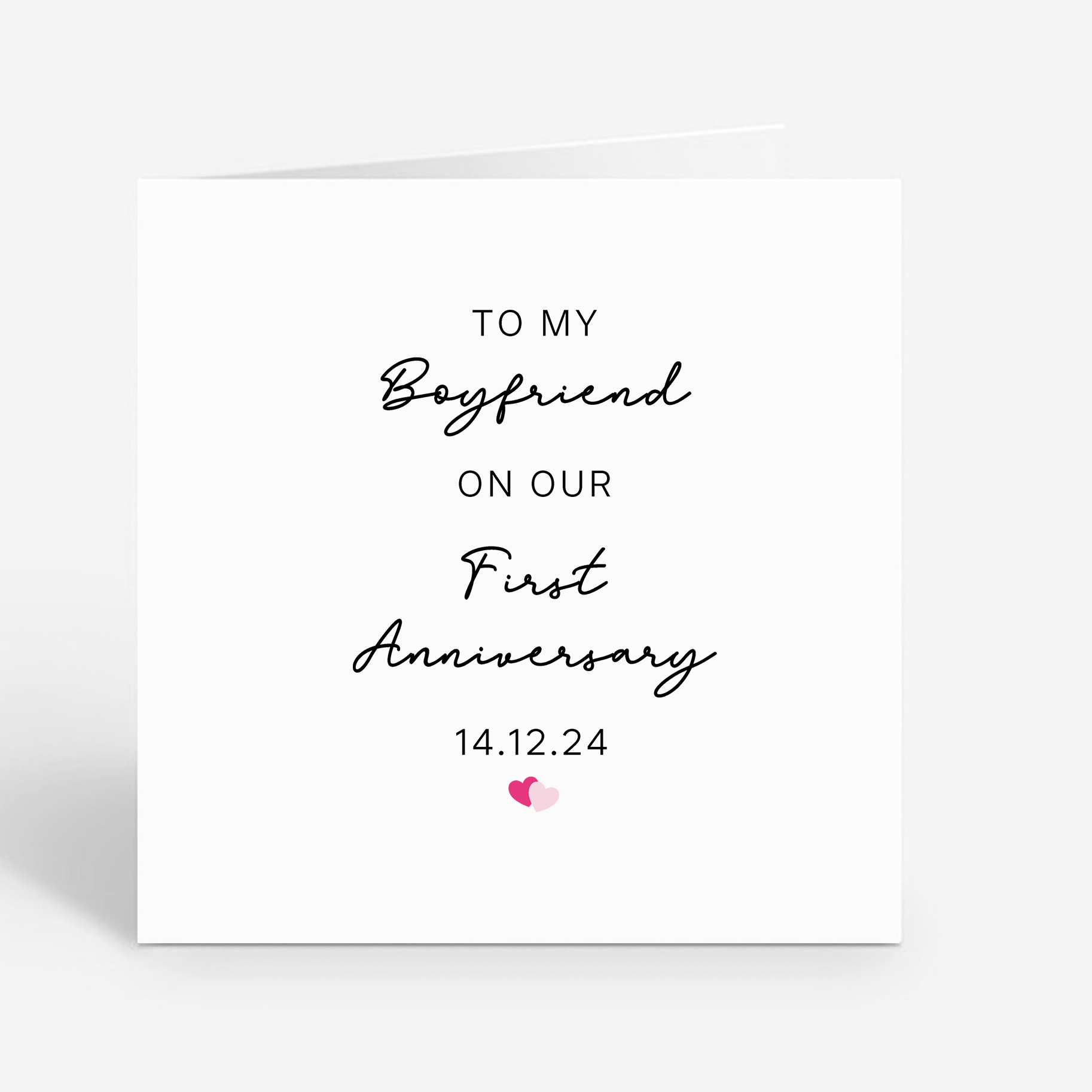 1 Year Anniversary card Boyfriend