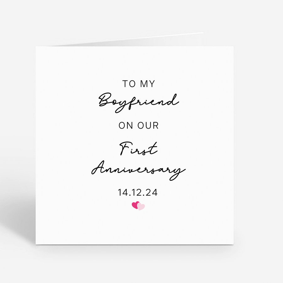 1 Year Anniversary card Boyfriend