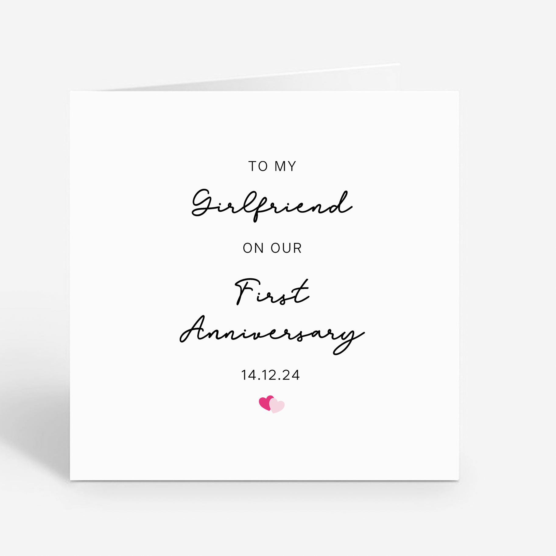 1 Year Anniversary card Girlfriend