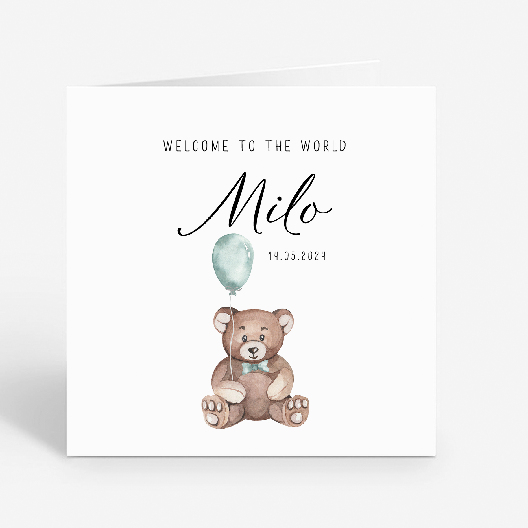 Welcome To The World Baby Boy Card