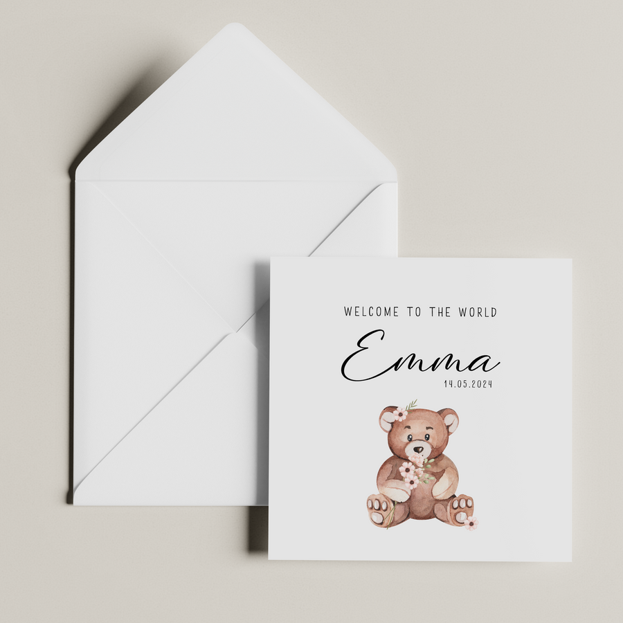 Welcome To The World Baby Girl Card