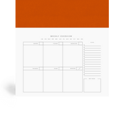 Mandarin Orange Weekly Desk Planner