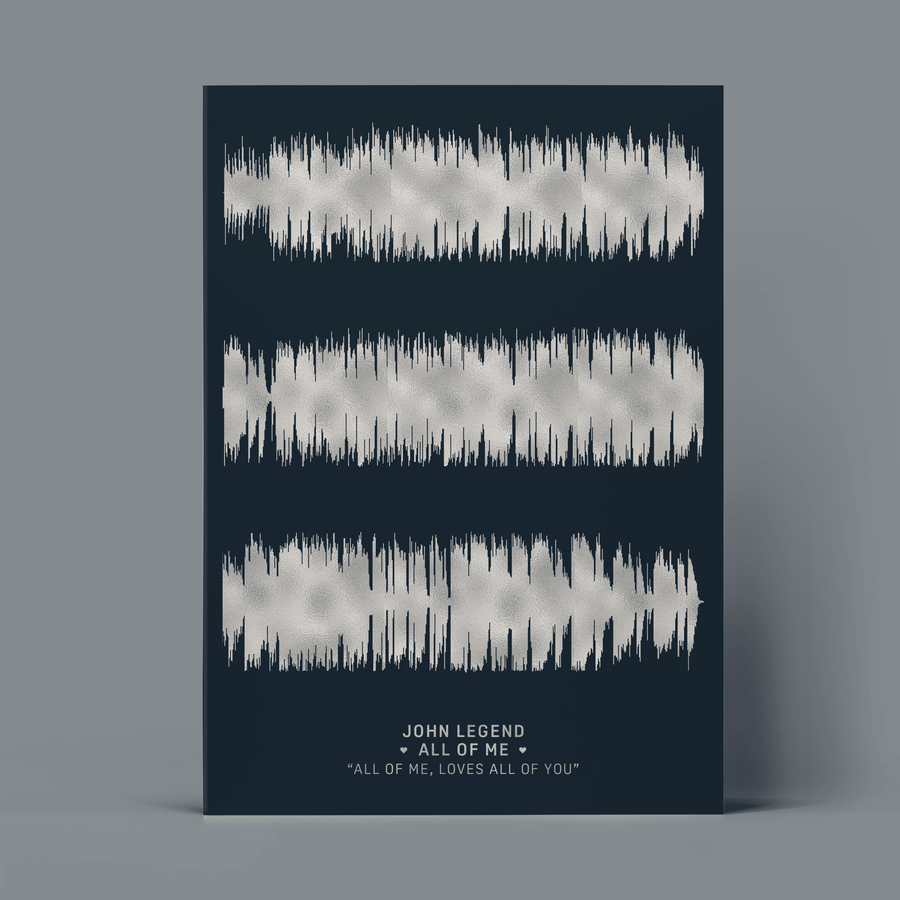 Portrait Metallic Foil Soundwave Print - Paperful