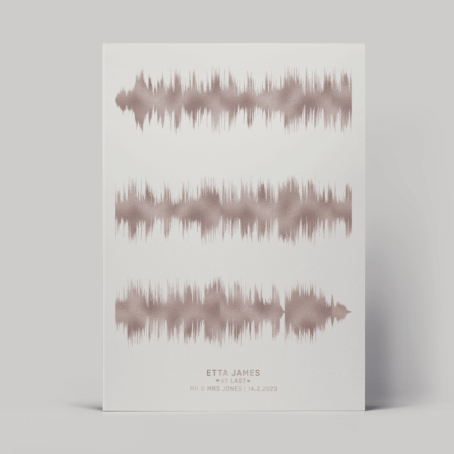 Portrait Metallic Foil Soundwave Print - Paperful