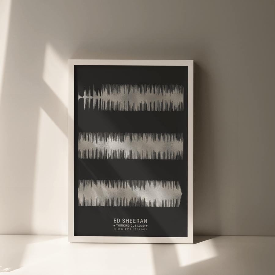 Portrait Metallic Foil Soundwave Print - Paperful