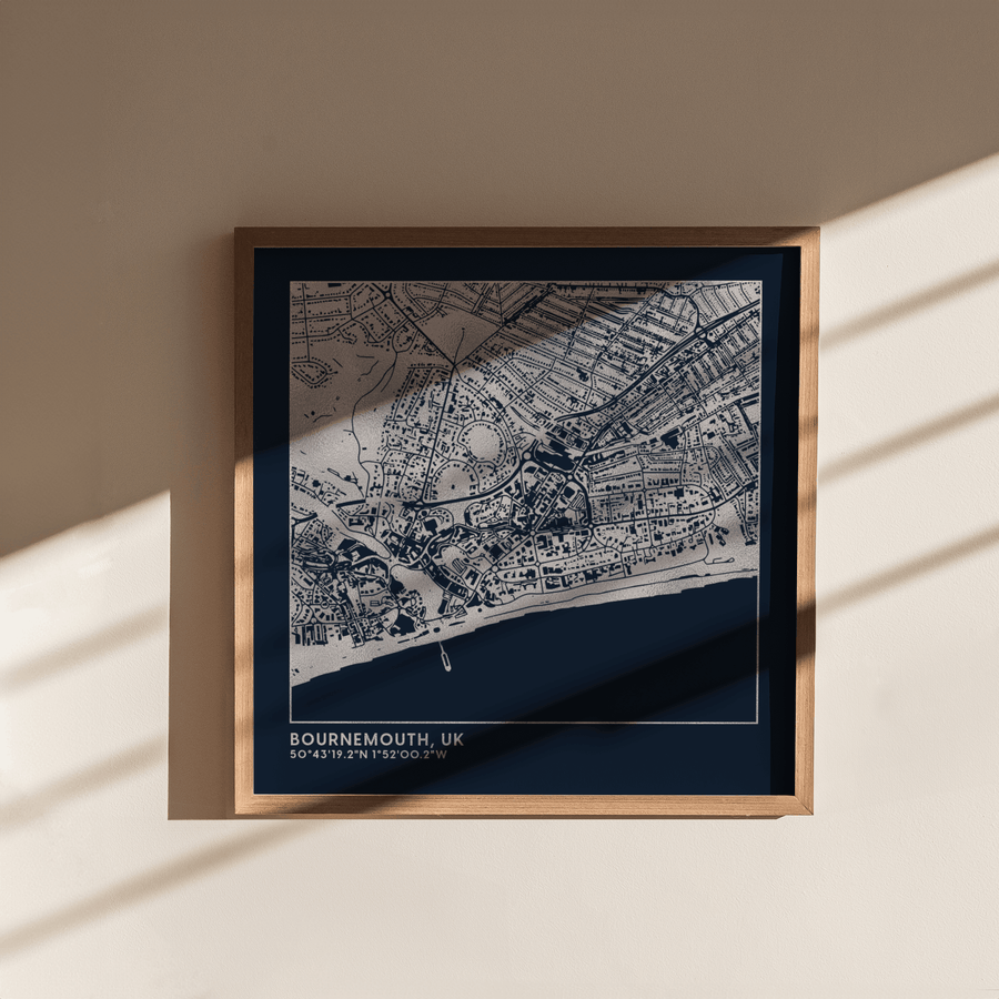 Custom Map Print Metallic Foil - Paperful