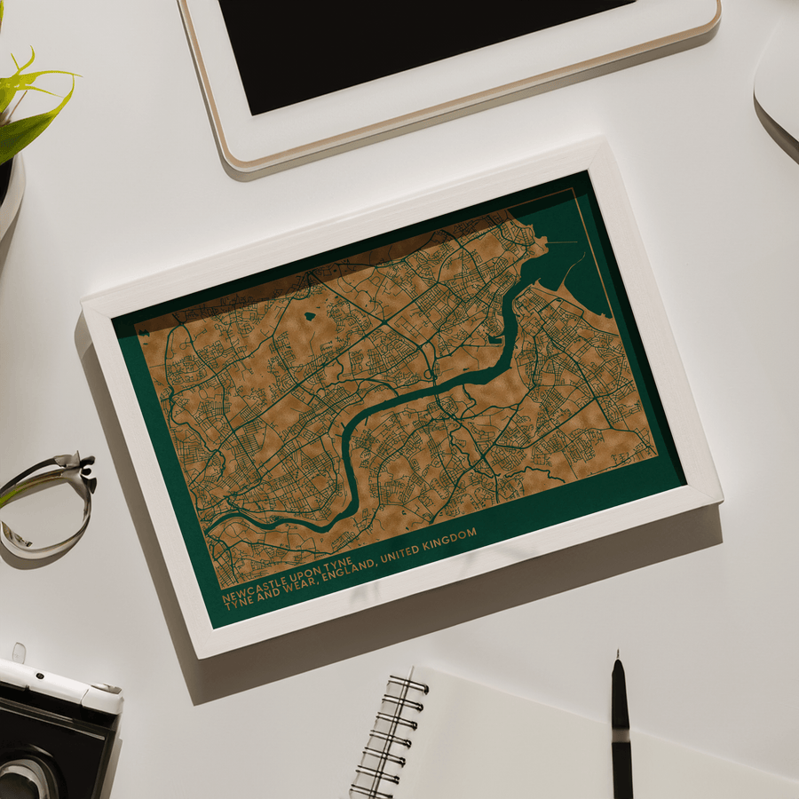 Custom Map Print Metallic Foil - Paperful