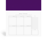 Purple Weekly Desk Planner