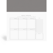 Light Grey Weekly Desk Planner