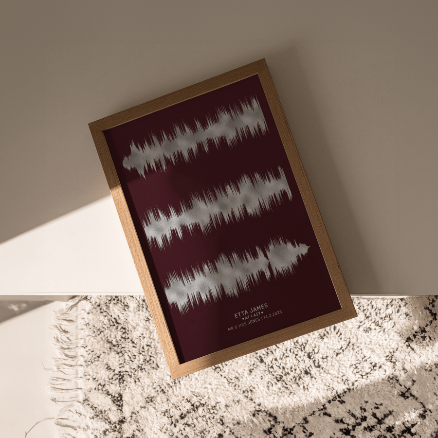 Portrait Metallic Foil Soundwave Print - Paperful