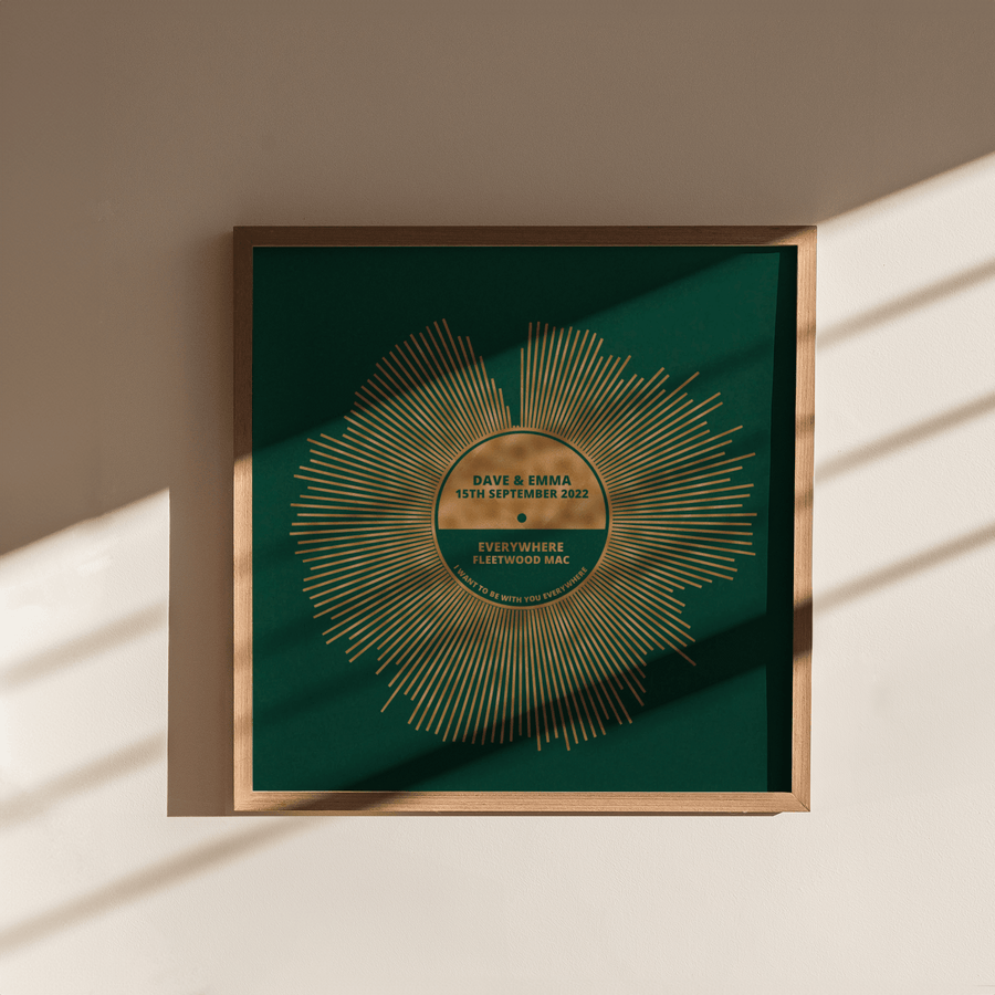 Metallic Sound Wave Vinyl Print - Paperful