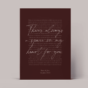 Metallic Foil Song Lyrics Print - Paperful