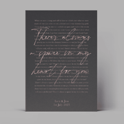 Metallic Foil Song Lyrics Print - Paperful