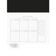 Foil Weekly Desk Planner - Black - Paperful