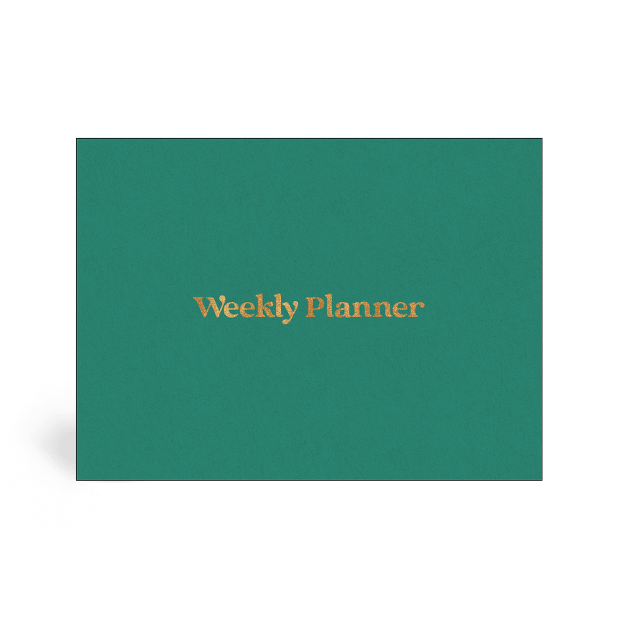 Foil Weekly Desk Planner - Green - Paperful