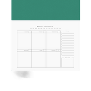 Foil Weekly Desk Planner - Green - Paperful