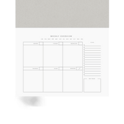 Foil Weekly Desk Planner - Grey - Paperful