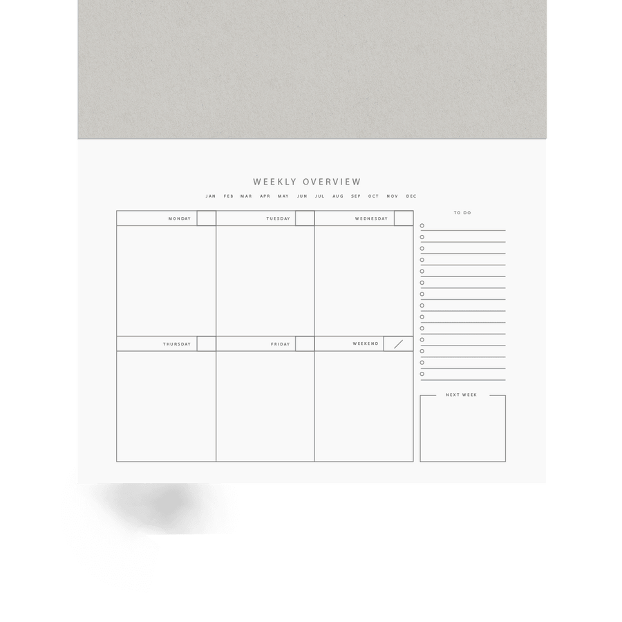 Foil Weekly Desk Planner - Grey - Paperful