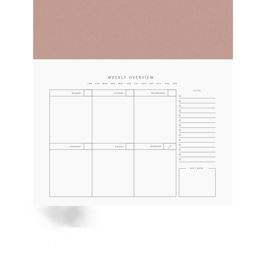 Foil Weekly Desk Planner - Pink - Paperful