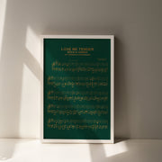 Personalised Metallic Foil Song Piano Music Print