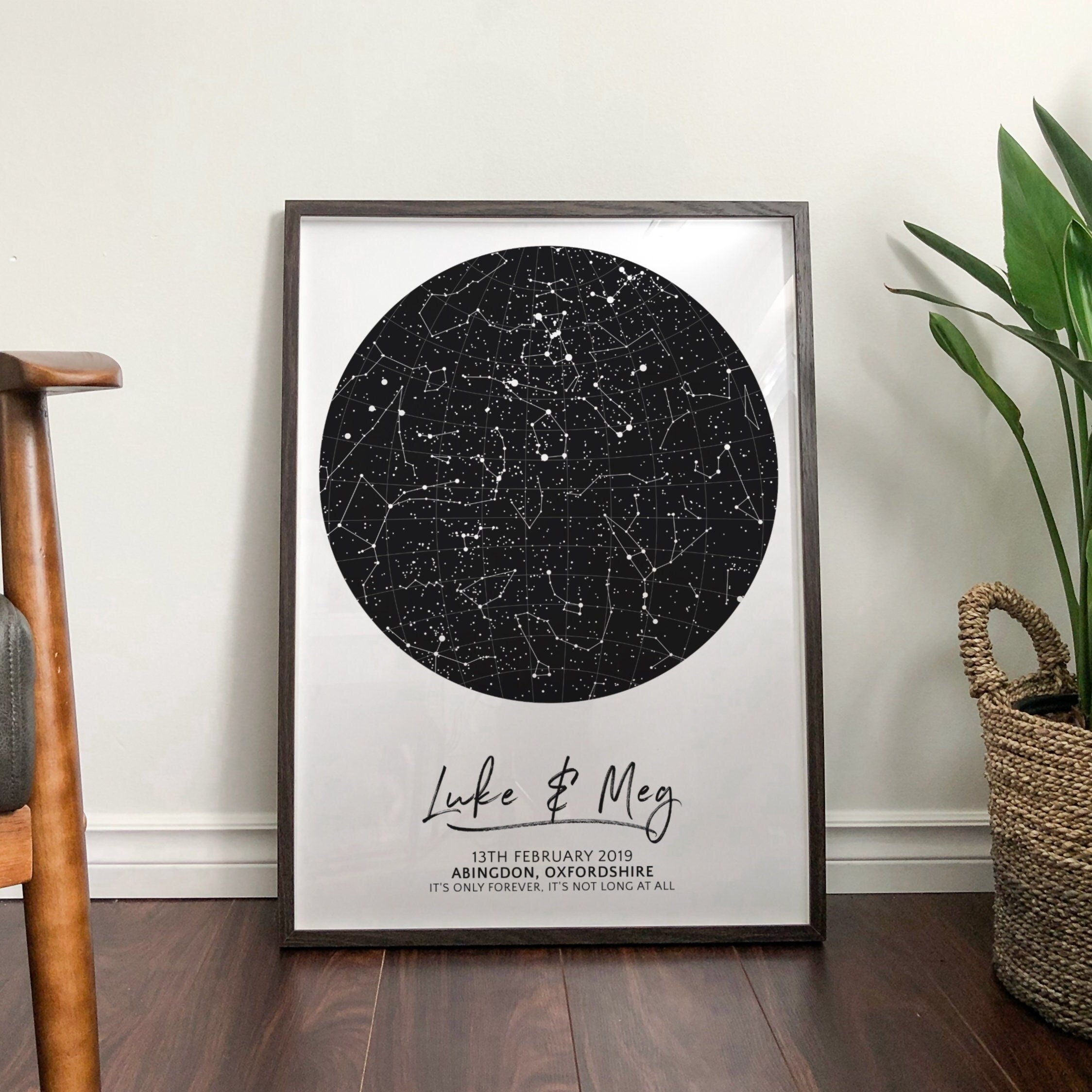 Custom Star Map Night Sky Print,