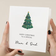 Christmas Card for Parents - Mum  Dad Theme