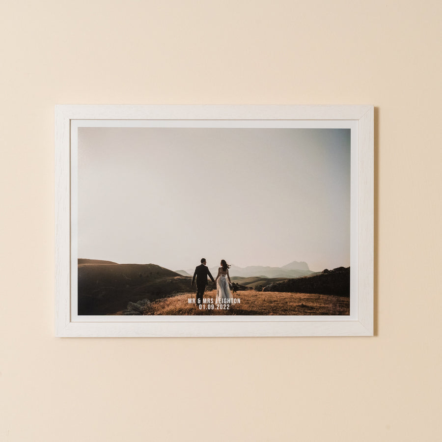 Landscape Personalised Caption Framed Photo Print