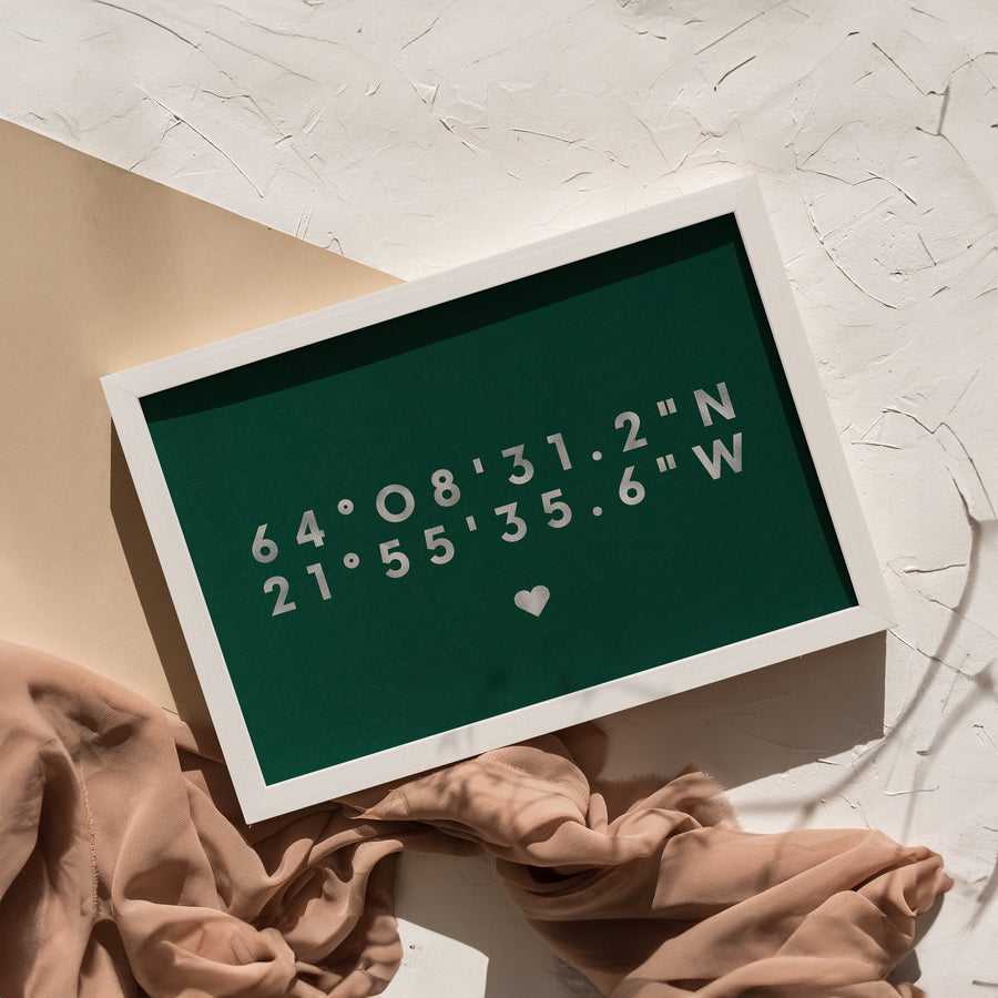 Custom Latitude Coordinates Print