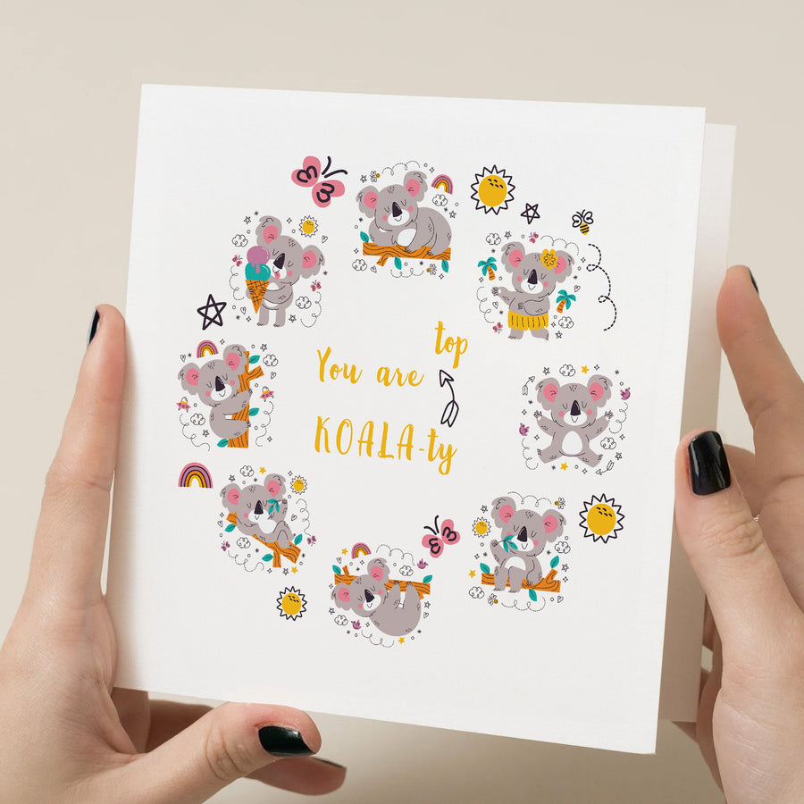 Card Set - Koala Friendship Thank You Encouragement Just Because Daughter Son Bestie Hello