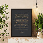 Personalised Metallic Foil Song Lyrics Print