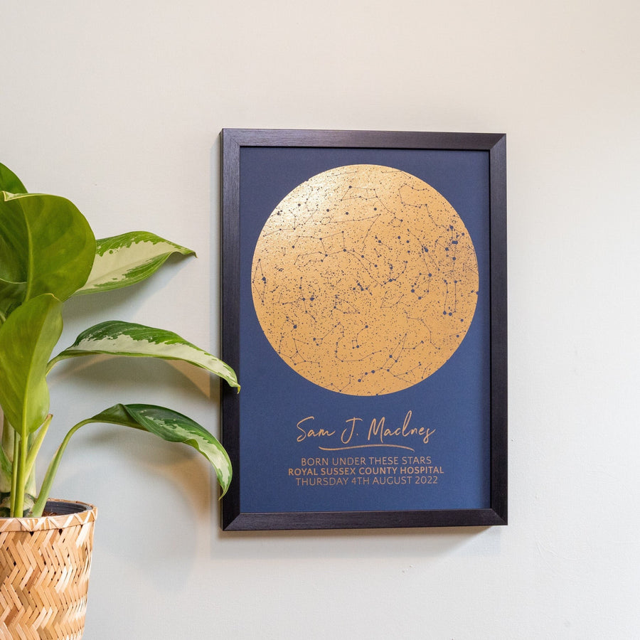 Personalised Star Map Celestial Night Sky