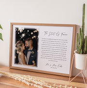 Personalised Anniversary Wedding Vows Print