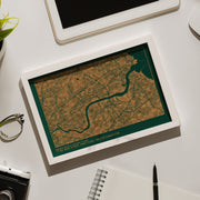 Personalised Metallic Foil Street Map