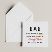 Dad Birthday Card - Funny Joke Card from Daughter